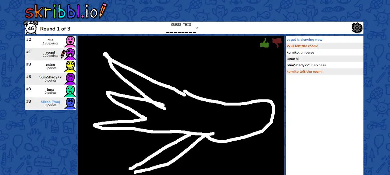 Skribbl Drawing Game